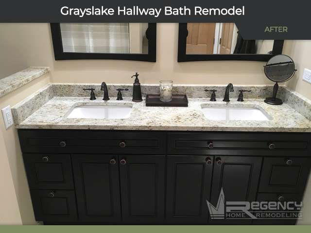 Hallway Bath Remodel - 33315 N Lake Shore Dr, Grayslake, IL 60030 by Regency Home Remodeling