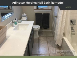 Hallway Bath Remodel - 1126 N Highland Ave, Arlington Heights, IL 60004 by Regency Home Remodeling