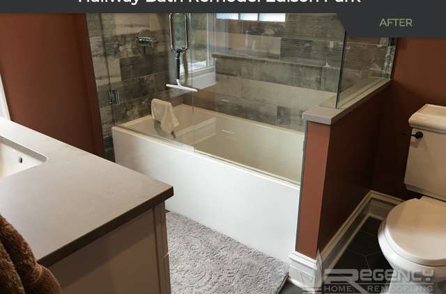 Hallway Bath Remodel - 7406 N Olcott Ave, Chicago, IL 60631 by Regency Home Remodeling