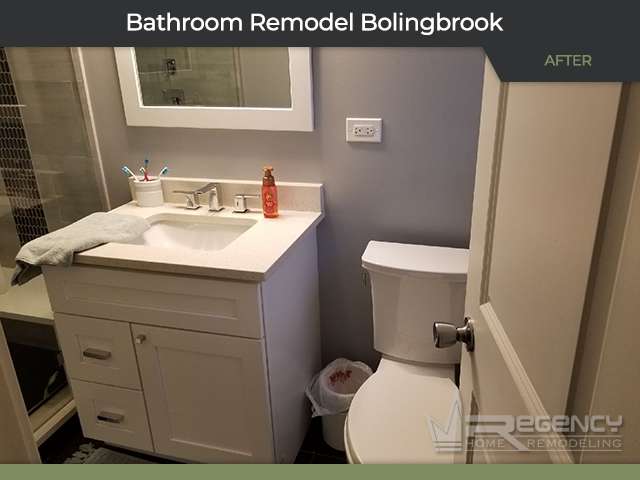 Basement Bathroom Remodel - 380 N Pinecrest Rd, Bolingbrook, IL 60440 by Regency Home Remodeling
