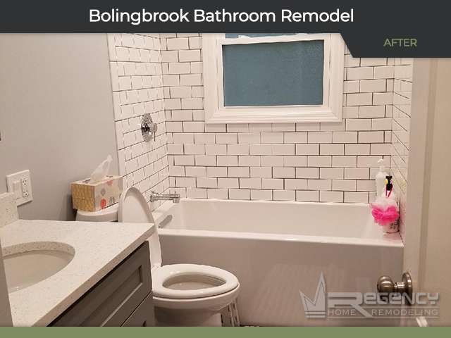 Hallway Bathroom Remodel - 380 N Pinecrest Rd, Bolingbrook, IL 60440 by Regency Home Remodeling