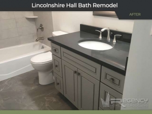 Hallway Bath Remodel - 211 Rivershire Ln, Lincolnshire, IL 60069 by Regency Home Remodeling