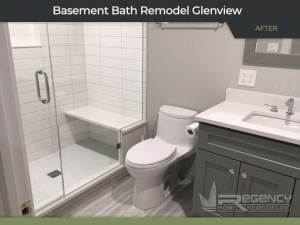 Basement Bath Remodel - 1913 Westleigh Dr, Glenview IL 60025 by Regency Home Remodeling