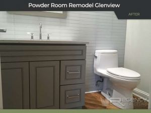 Powder Room Remodel - 1913 Westleigh Dr, Glenview IL 60025 by Regency Home Remodeling