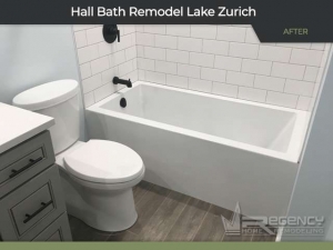 Hall Bath Remodel - 579 Turtle Pond Ct, Lake Zurich, IL 60047 by Regency Home Remodeling