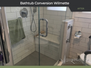 Hall Bath Remodel - 2046 Wilmette Ave, Wilmette, IL 60091 by Regency Home Remodeling