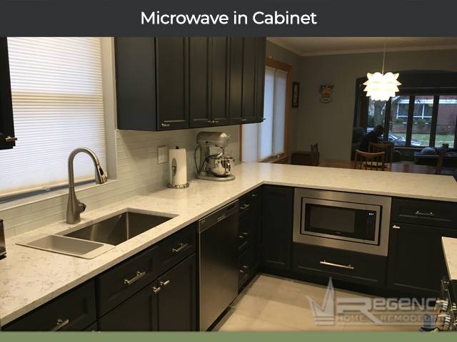 Microwave in Cabinet - Regency Home Remodeling