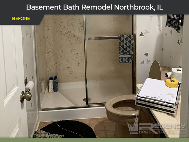 Basement Bath Remodel - 3927 Snowbird Ln, Northbrook, IL 60062 by Regency Home Remodeling