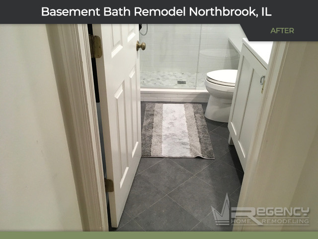 Basement Bath Remodel - 3927 Snowbird Ln, Northbrook, IL 60062 by Regency Home Remodeling