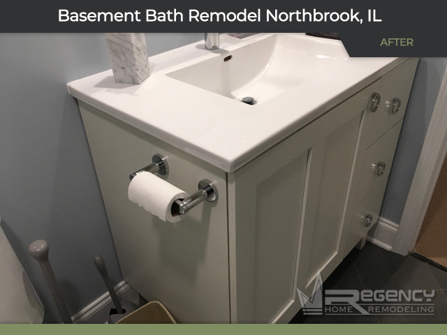 Basement Bath Remodel - 3927 Snowbird Ln, Northbrook, IL 60062 by Regency Home Remodeling