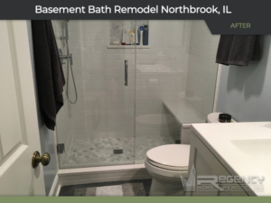 Basement Bath Remodel - 3927 Snowbird Ln, Northbrook, IL 60062 by Regency Home Remodeling