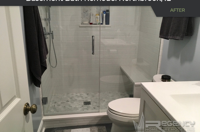 Basement Bath Remodel - 3927 Snowbird Ln, Northbrook, IL 60062 by Regency Home Remodeling