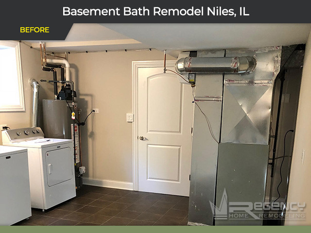 Basement Bath Remodel - 9330 Delphia St, Niles, IL 60714 by Regency Home Remodeling