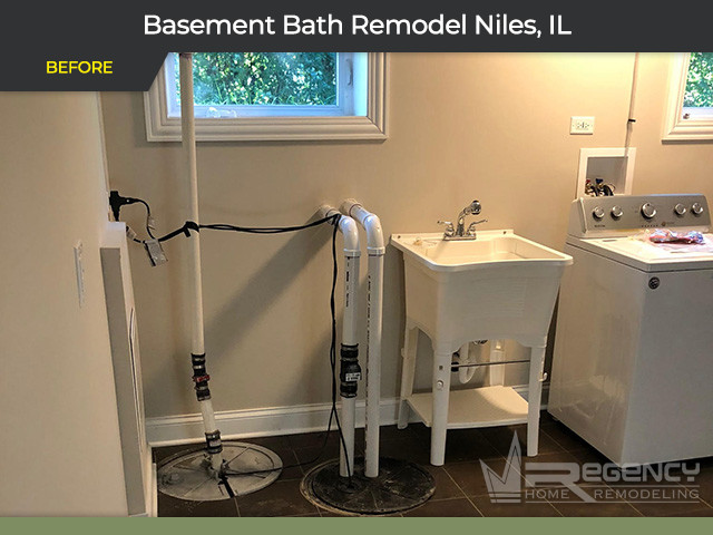 Basement Bath Remodel - 9330 Delphia St, Niles, IL 60714 by Regency Home Remodeling