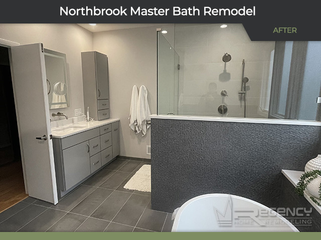 Master Bath Remodel - 2591 Chedworth Ct, Northbrook, IL 60062 by Regency Home Remodeling