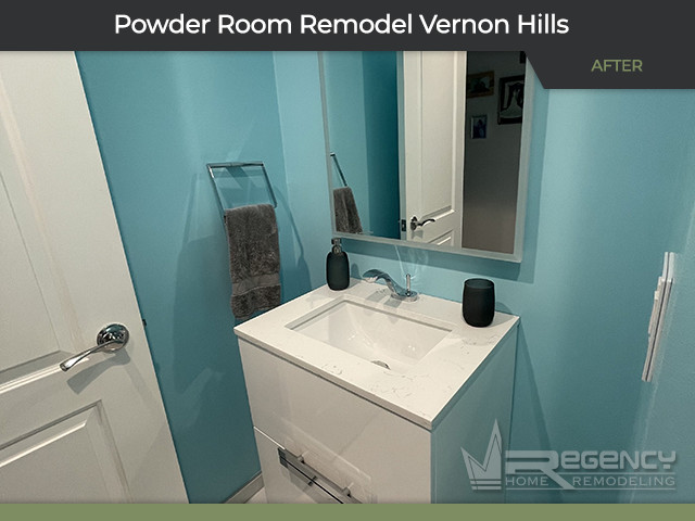 Powder Room Remodel - 112 Austin Ct, Vernon Hills, IL 60061 60035 by Regency Home Remodeling