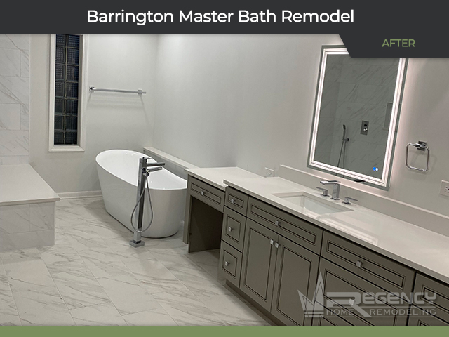 Master Bath - 315 N Valley Rd, Barrington, IL 60010 by Regency Home Remodeling