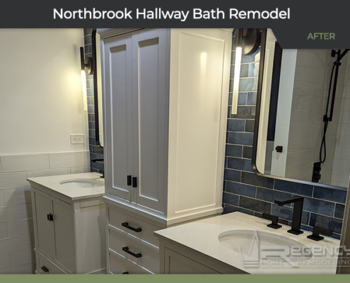 Hallway Bath - 4012 Brittany Ct, Northbrook, IL 60062 by Regency Home Remodeling