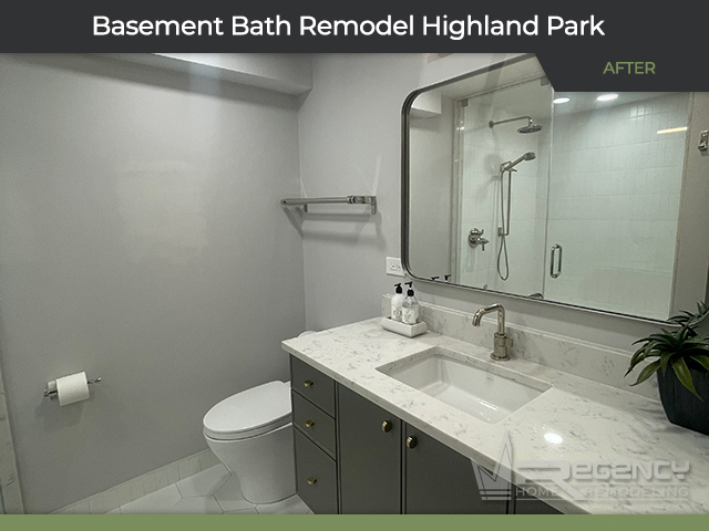 Basement Bath - 3072 Greenwood Ave, Highland Park, IL 60035 by Regency Home Remodeling