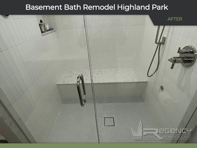 Basement Bath - 3072 Greenwood Ave, Highland Park, IL 60035 by Regency Home Remodeling