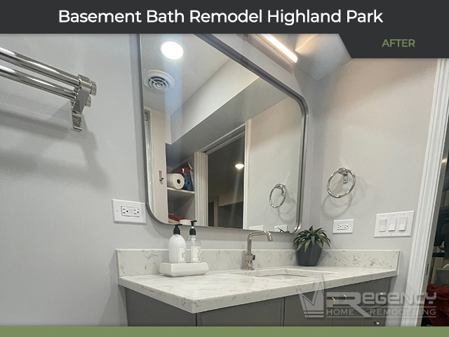 Basement Bath - 3072 Greenwood Ave, Highland Park, IL 60035 by Regency Home Remodeling
