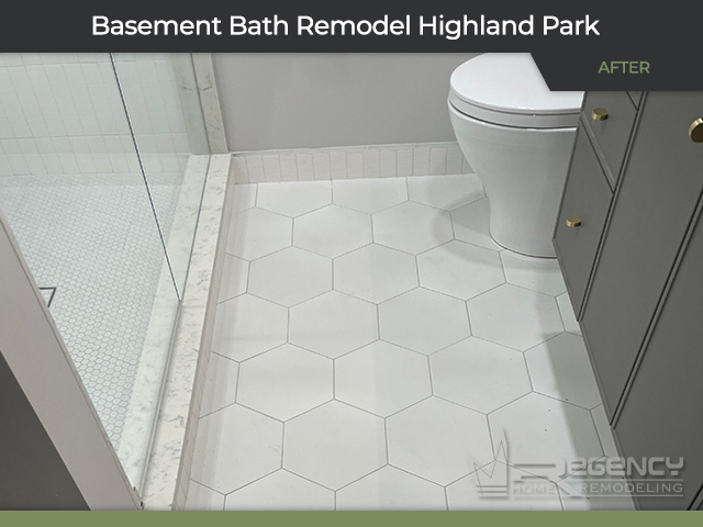 Basement Bath - 3072 Greenwood Ave, Highland Park, IL 60035 by Regency Home Remodeling