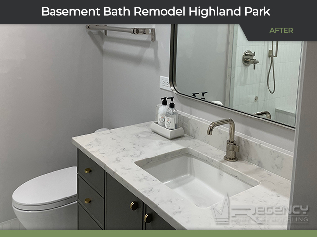 Basement Bath - 3072 Greenwood Ave, Highland Park, IL 60035 by Regency Home Remodeling