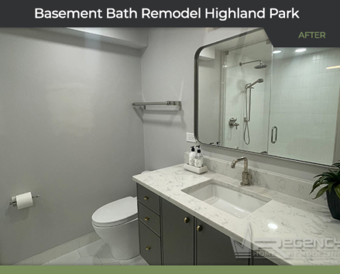 Basement Bath - 3072 Greenwood Ave, Highland Park, IL 60035 by Regency Home Remodeling