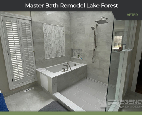 Master Bath - 327 S Basswood Rd, Lake Forest, IL 60045 by Regency Home Remodeling