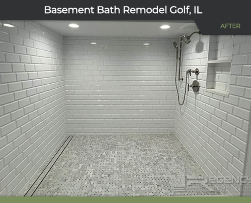 Basement Bath Remodel - 67 Overlook Dr, Golf, IL 60029 by Regency Home Remodeling