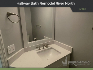 Hall Bath Remodel - 340 W Superior St, Chicago, IL 60654 by Regency Home Remodeling