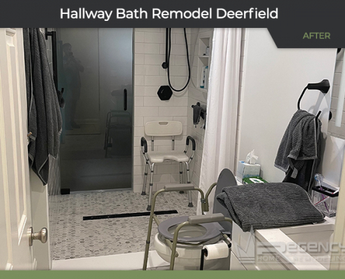 Hallway Bath Remodel - 9 Tamarisk Ln, Deerfield, IL 60015 by Regency Home Remodeling