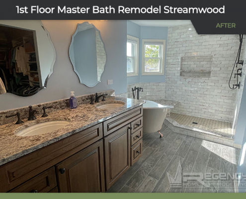 1st Floor Master Bath Remodel - 4 Horseshoe Ct, Streamwood, IL 60107 by Regency Home Remodeling