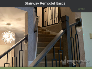 Stairway Remodel - 114 Bay Dr, Itasca, IL 60143 by Regency Home Remodeling
