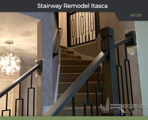 Stairway Remodel - 114 Bay Dr, Itasca, IL 60143 by Regency Home Remodeling