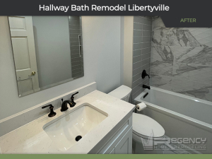 Hallway Bath Remodel - 109 Camelot Ln, Libertyville, IL 60048 by Regency Home Remodeling