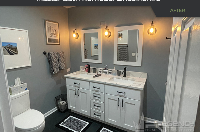 Master Bath Remodel - 207 Rivershire Ln, Lincolnshire, IL 60069 by Regency Home Remodeling