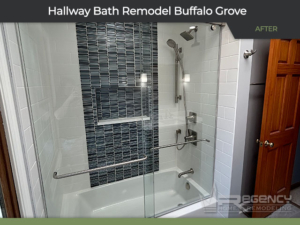 Hallway Bath Remodel - 2945 Roslyn Ln. Buffalo Grove, IL 60089 by Regency Home Remodeling
