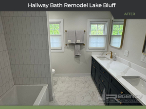 Hallway Bath Remodel - 717 E Center Ave, Lake Bluff, IL 60044 by Regency Home Remodeling