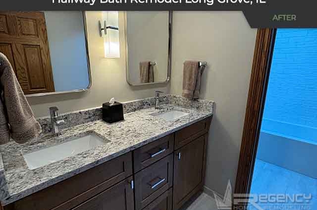 Hallway Bath Remodel - 6205 Pine Tree Dr, Long Grove, IL 60047 by Regency Home Remodeling