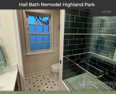 Hall Bath Remodel - 739 Kimball Rd, Highland Park, IL 60035 by Regency Home Remodeling